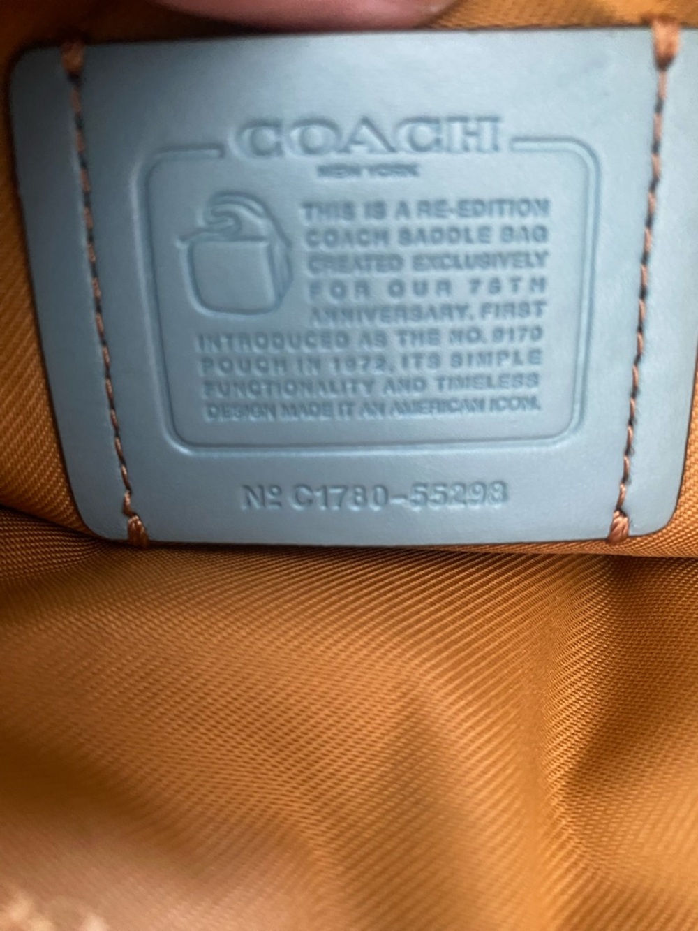 Vintage Coach Women’s Blue Gray Soft Leather Crossbody Saddle Bag - Picture 3 of 9